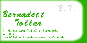 bernadett tollar business card